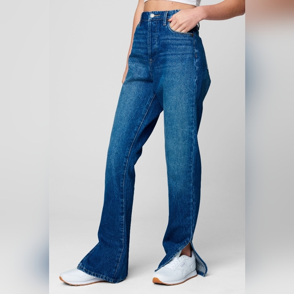 NWT BlankNYC Being Alive Wash Cooper Side Slit Long Slim Straight Leg Jeans 27 - Picture 5 of 11